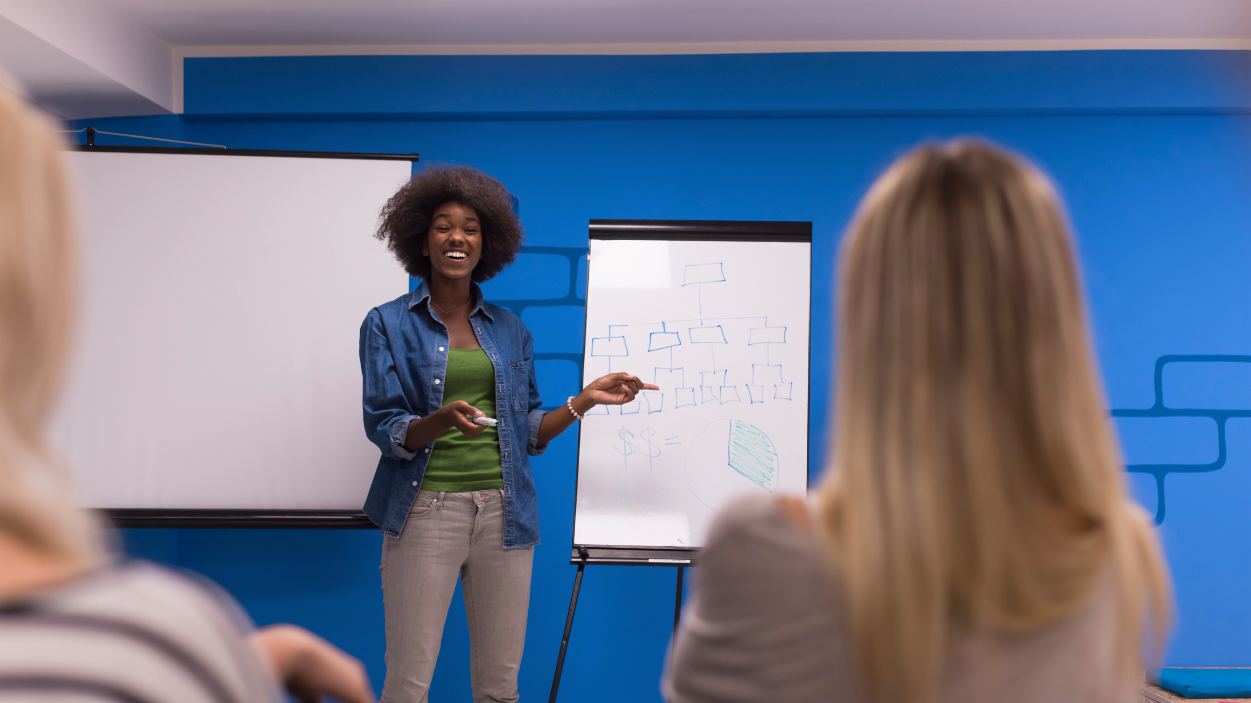 What You’ll Experience card 2 Woman conducting a workshop