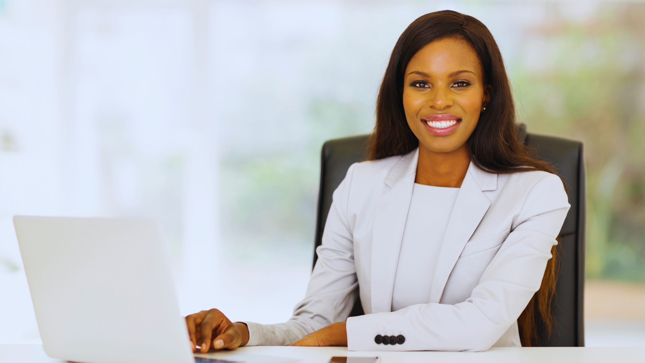 Careers Woman at a computer