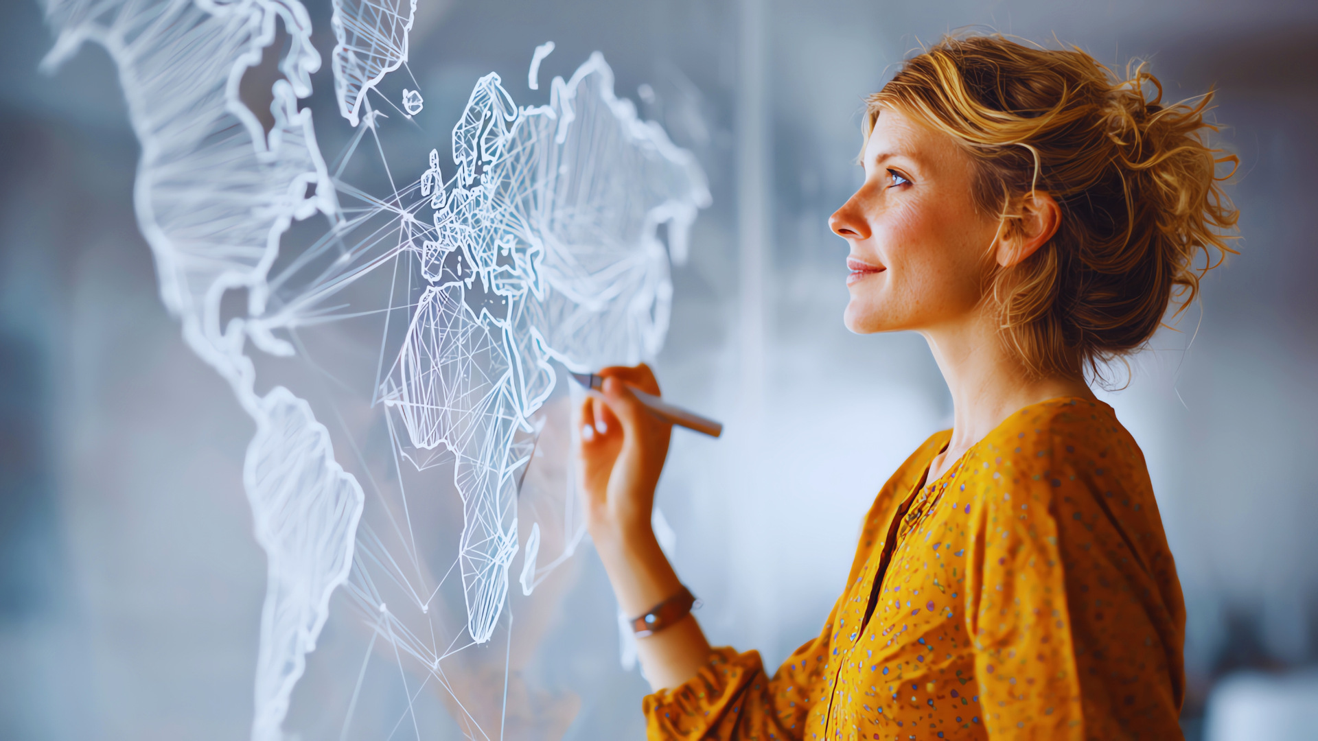 Marketing Woman at a computer