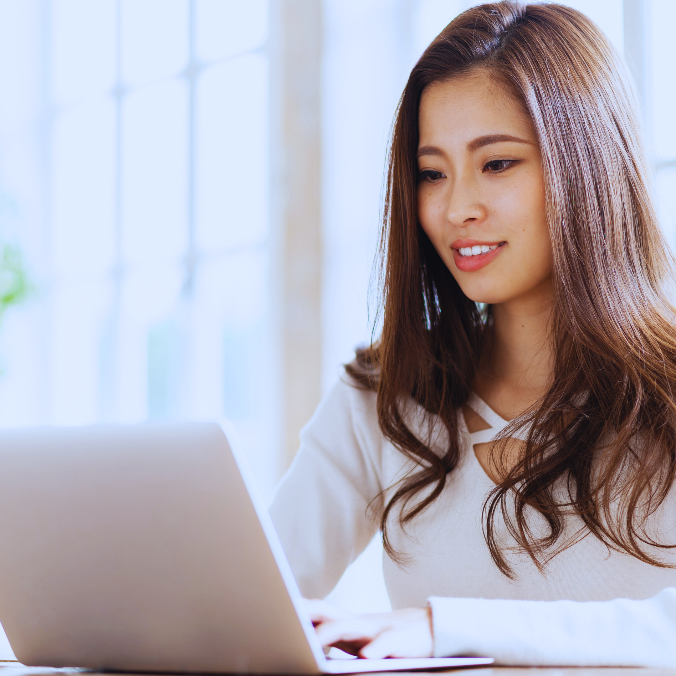 Woman holding a microphone